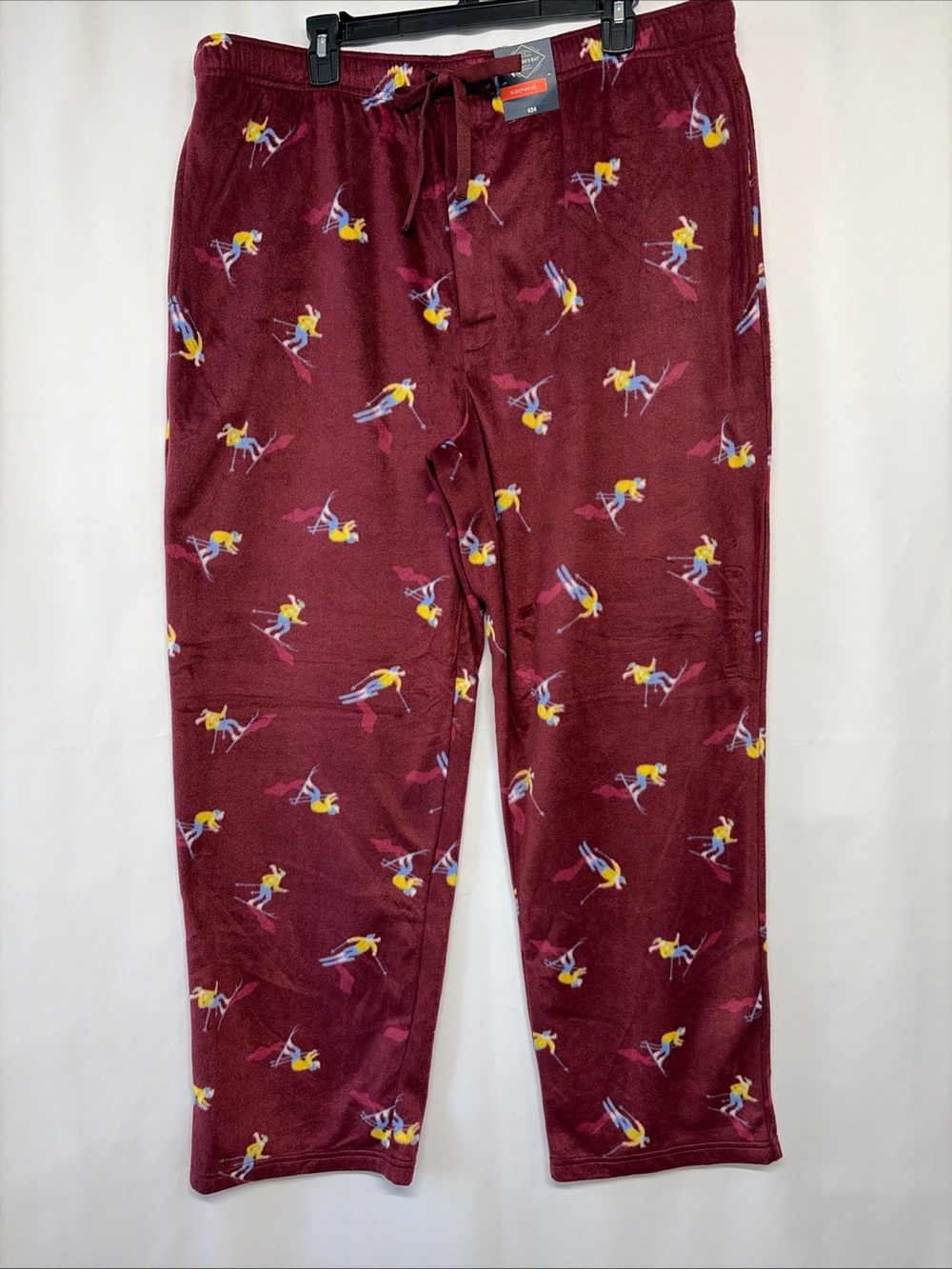*3 PAIRS* St. Johns Bay Men’s Sz XL Burgundy Skier Fleece Sleep Pajama Pants - Picture 2 of 12
